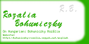 rozalia bohuniczky business card